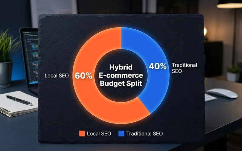 Budget split: 60/40 local vs traditional SEO for hybrid businesses