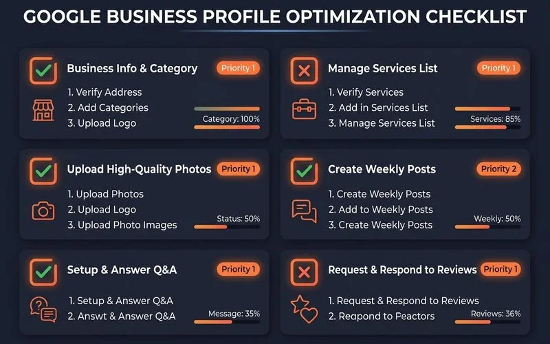 GBP optimisation checklist graphic